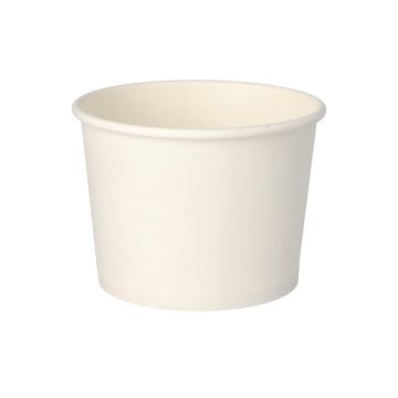 Terrines à soupe, carton "To Go" rond 500 ml Ø 11 cm · 8,3 cm blanc