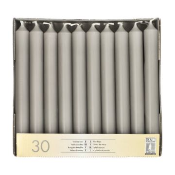 Bougies de table Ø 2,1 cm · 19,6 cm gris