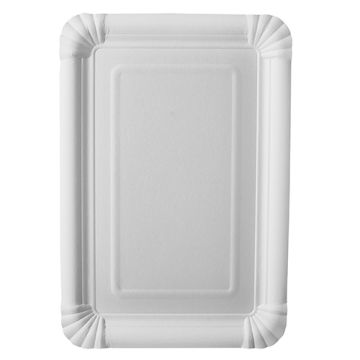Assiettes, carton "pure" rectangulaire 16,5 cm x 23 cm blanc