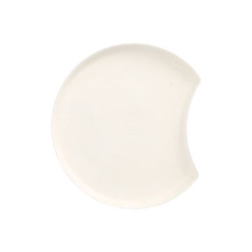 Assiettes canne à sucre "pure" rond Ø 12 cm · 1 cm blanc "Cella"
