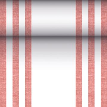 Chemin de table, aspect tissu, PV-tissu "ROYAL Collection" 24 m x 40 cm bordeaux "Lines"