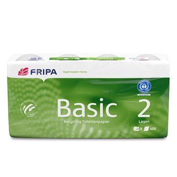 Papier hygiénique, 2 couches tissu 12 cm x 11,5 cm blanc "Basic" 250 feuilles