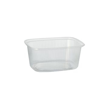 Boîte d'emballage, PP rectangulaire 250 ml 4,9 cm x 8,1 cm x 10,8 cm transparent