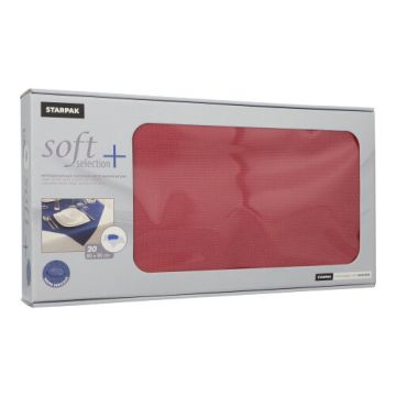 Surnappe, aspect textile "soft selection plus" 80 cm x 80 cm bordeaux