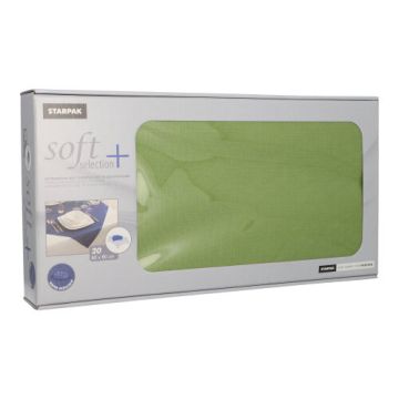 Surnappe, aspect textile "soft selection plus" 80 cm x 80 cm vert olive