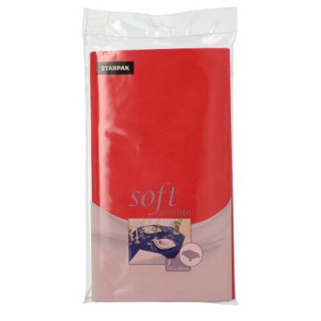 Nappe, aspect textile, non tissée "soft selection" 120 cm x 180 cm rouge