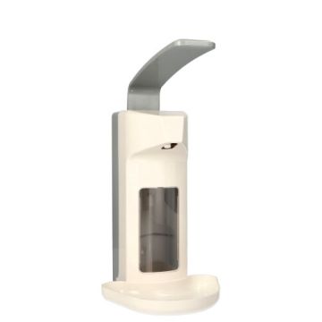 Distributeur mural 30 cm x 15 cm x 21 cm blanc "Plastique" 500 ml avec bac collecteur