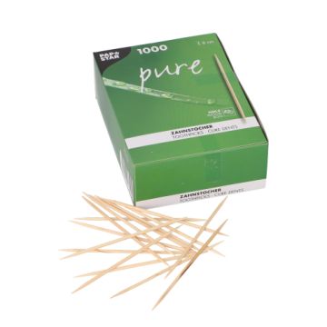 Cure dents, bois "pure" rond 8 cm