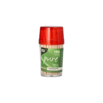 Cure dents, bois "pure" rond 6,5 cm en boîte