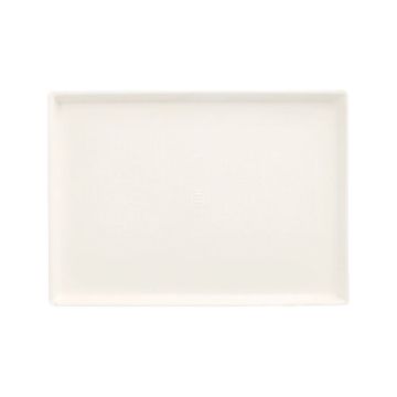 Assiettes canne à sucre "pure" rectangulaire 17,5 cm x 12,5 cm x 1 cm blanc "Cella"